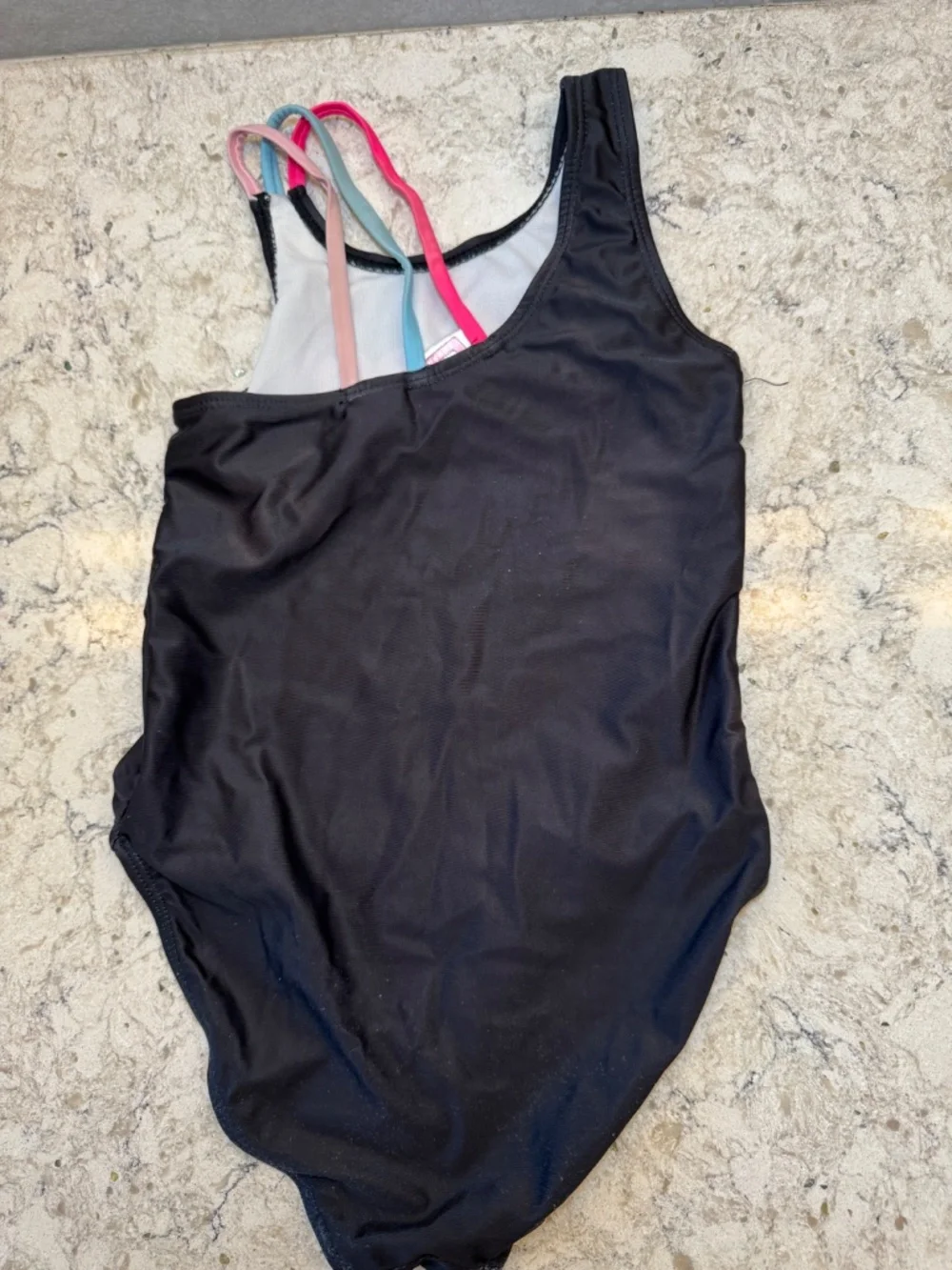 Girls LOL surprise one piece‎ swimsuit black pink & blue Size Small
